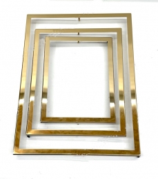 Рамка прямоугольная золото, нержавеющая сталь, Украина